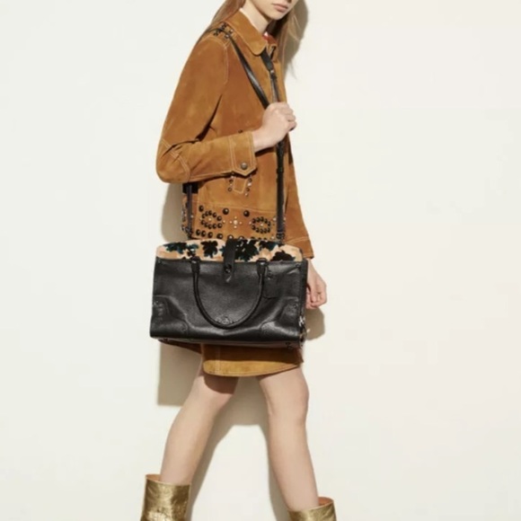 NEW Rare Coach Mercer 30 Calf Hair Crossbody Satchel 38357 - Picture 1 of 16